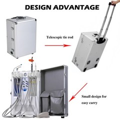Portable Dental Delivery Unit Air Compressor Suction 4 Hole Scaler Curing Light