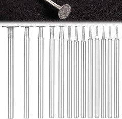 High-Speed Steel Diamond Burs Set – 13 Bowl Shape Bits for Jewelry & Stone Work