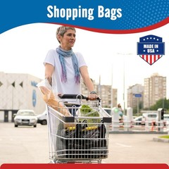 1000 Black T-Shirt Bags 1/6 12″ x 6.5″ x 21″, Plastic Grocery Shopping Bags