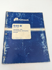 Fiat Allis 645B (645-B) Wheel Loader Operation & Maintenance Manual 1978