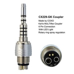 COXO Dental Fiber Optic High Speed Handpiece Turbine Fit KAVO NSK Coupler LED 6H