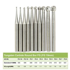 Wave Dental Burs FG 330 557 4 6 Carbide Burr Friction Grip Round Pear High Speed