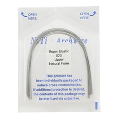 Dental Orthodontic Arch Wire Niti Super Elastic Round Rectangular Ovoid Natural
