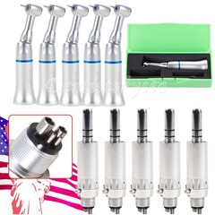 Contra Angle Slow Speed Handpiece Push for 1.6mm Burs / Air Motor 4Holes Dental