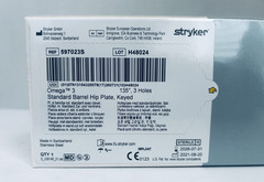 #NEW Stryker OMEGA 3 Standard Barrel Hip Plate, Keyed 135º, 3Holes (Exp.07/2026)