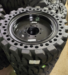 33×12-20 (12×16.5) Solid Skid Steer Tires (Set of 4 – 2 Left Mount & 2 Right)