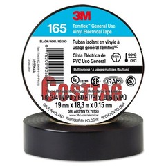 100 ROLLS – 3M ELECTRICAL TAPE UL, BLACK 3/4’’ x 60 FT GENUINE TEMELEX 165