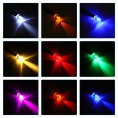 24Pcs 3V 5mm LED Light Emitting Diode Pre Wired LED Lamp Bulb Warm White Light