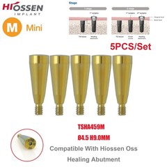 US 5Pcs Dental Healing Abutment Mini/Regular Hiossen Osstem ET TS Ti Implant Cap