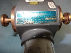 HITACHI V-BAND PRECISION DIRECT READING WR-15 WAVEGUIDE ATTENUATOR 50-75 GHz
