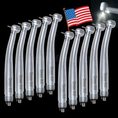 10X Dental Fiber Optic LED E-generator Handpiece Triple 4 Hole for KAV UDM4