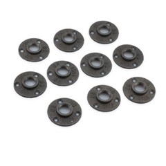 3/4″ BLACK MALLEABLE IRON FLOOR FLANGE fitting pipe npt – LOT OF 50 – vintage