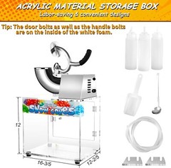 Durable & Efficient 48L500LB/H Commercial Ice Shaving Machine Ice Crusher Device