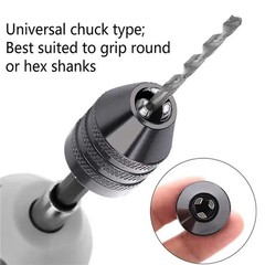 4Pcs 1/4″Hex Shank Keyless Drill Chuck Adapter Bit Quick Change Converter Driver