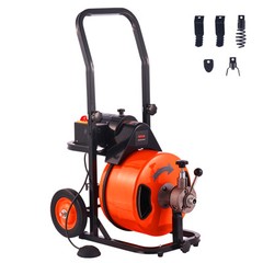 VEVOR Drain Cleaner Machine Electric Drain Auger 75 FT x 1/2 In Auto Feed
