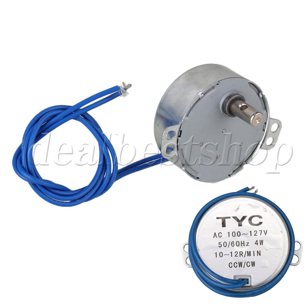 DIY Synchronous Motor AC 110V 10-12RPM 50/60Hz 4W CCW/CW Torque 2kgf.cm
