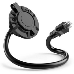 5-in-1 Outdoor Power Outlet, 20A 125V RV Power Outlet Shore Charger Socket 12AWG