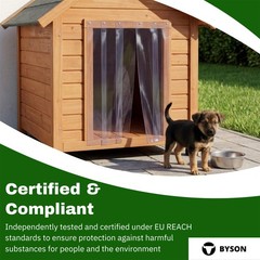 Vinyl Strip 200mm Wide x 8 Feet Long 2mm Thick Clear Plastic Pet Door Flap
