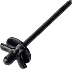 50Pcs 3/16″ X 4/5″ Large Head Tri-Fold Exploding Aluminum Pop Rivets (Black)