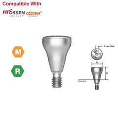 US 5Pcs Dental Healing Abutment Mini/Regular Hiossen Osstem ET TS Ti Implant Cap