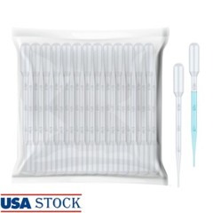 20Pcs 3mL Plastic Transfer Pipettes Calibrated Dropper Experiments DIY Art New