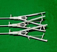 3pc Laparoscopic V-Shape Needle Holder Curved Jaw Right Hand Reusable Instrument