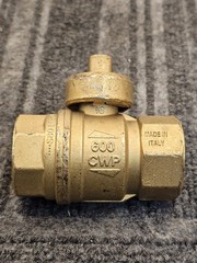 (QTY 2) 1″ BALL VALVE 600 CWP 5G125G CSA3.16- B16.33 S80 Quarter Turn Brass
