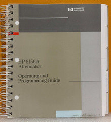 HP / Agilent 08156-91011 1997 HP 8156A Attenuator Operating & Programming Guide.