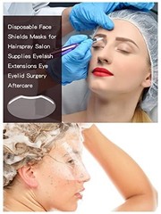 300 PCS Disposable Face Shields for Microblading & Makeup – Shower Visors, Eyeli