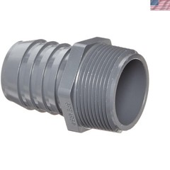 Spears 1436 Gray PVC 1.5″ Barbed x NPT Male Adapter – Schedule 40 Approved