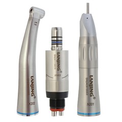 Lanjing Dental Handpiece Kit Low Speed Straight Cone Contra Angle Air Motor M4