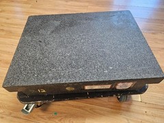 TRU-STONE GRANITE INSPECTION SURFACE PLATES 24X18X4 GRADE A 2″ LIP 24X14X2.25