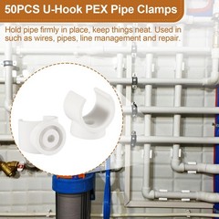 PEX Pipe Clamp Clip, 50Pcs 1/2 Inch For PVC Water Pipes & inch