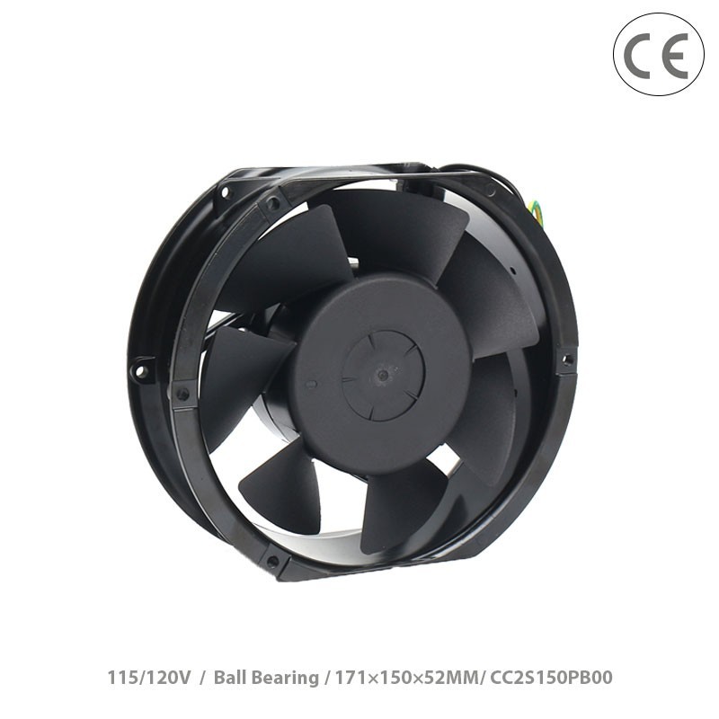 AC 115V/230V 15CM Axial Air Flow Fan Dual Ball Bearing 237/246CFM Cooling Fan