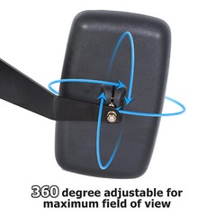 Left +Right Rearview Mirror Set Fit For John Deere 5000 & 6000 Series Tractors