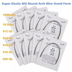 1-200 Packs dental orthodontic super elastic niti round arch wire Upper/Lower ns