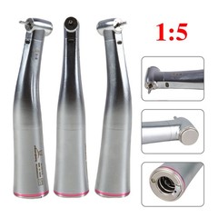 Dental 1:5 Increasing Handpiece Contra Angle LED Fit KAVO NSK Electric Motor CE