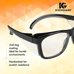 ™ V30 Maverick™ Safety Glasses (49309), with Anti-Fog Coating, Clear Lenses, Bla