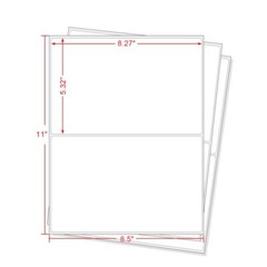 Premium 8.5×5.5 Rounded Corner Shipping Postage Labels Half Sheet Self Adhesive