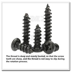 Black Phillips Pan Head Self tapping screws M1 M1.2 M1.4 M1.5 M1.7 M2 M2.5 M3