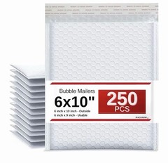 250 PC 6×10 Inches Poly Bubble Mailers Shipping Padded Envelopes