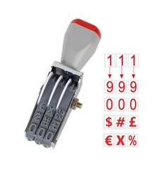 YUE 3 Digits Roller Stamp Personalized Number Rubber Stamp Symbol Rolling Whe…