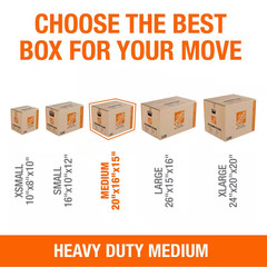 Medium Heavy Duty Moving, Shipping, Packing Box with Handles (40 Pack)