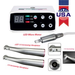 Pieza de Mano Dental 1:5 Aumento Contra Angulo Optico LED Fit NSK Motor Electric