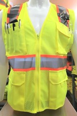 Two Tone High Visibility Reflective Yellow Safety Vest (X-Small-5XL)