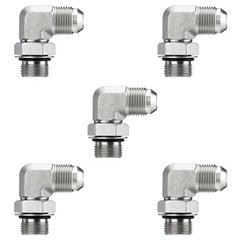 10 Pack 90 Degree Elbow Hydraulic Hose Fittings: 1/2″ JIC 37° Male x #8 SAE/ORB