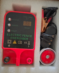 10KM 2J Portable Electric Fence Energizer, Waterproof Fence Charger.