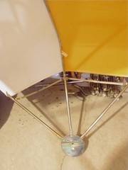 BUGGY TOP Umbrella TRACTOR 3 Bow Frame Yellow White Canopy Minneapolis Moline 40