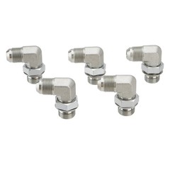 10 Pack 90 Degree Elbow Hydraulic Hose Fittings: 1/2″ JIC 37° Male x #8 SAE/ORB