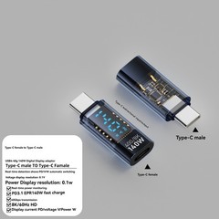 USB C Adapter LED Wattage Display 140W 40Gbps 8K USB C Extension PD3.1 Type7733